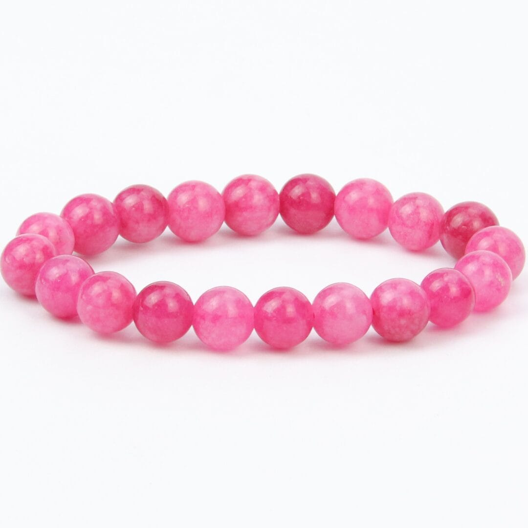 Bracelet en Quartz Rose Foncé 10mm
