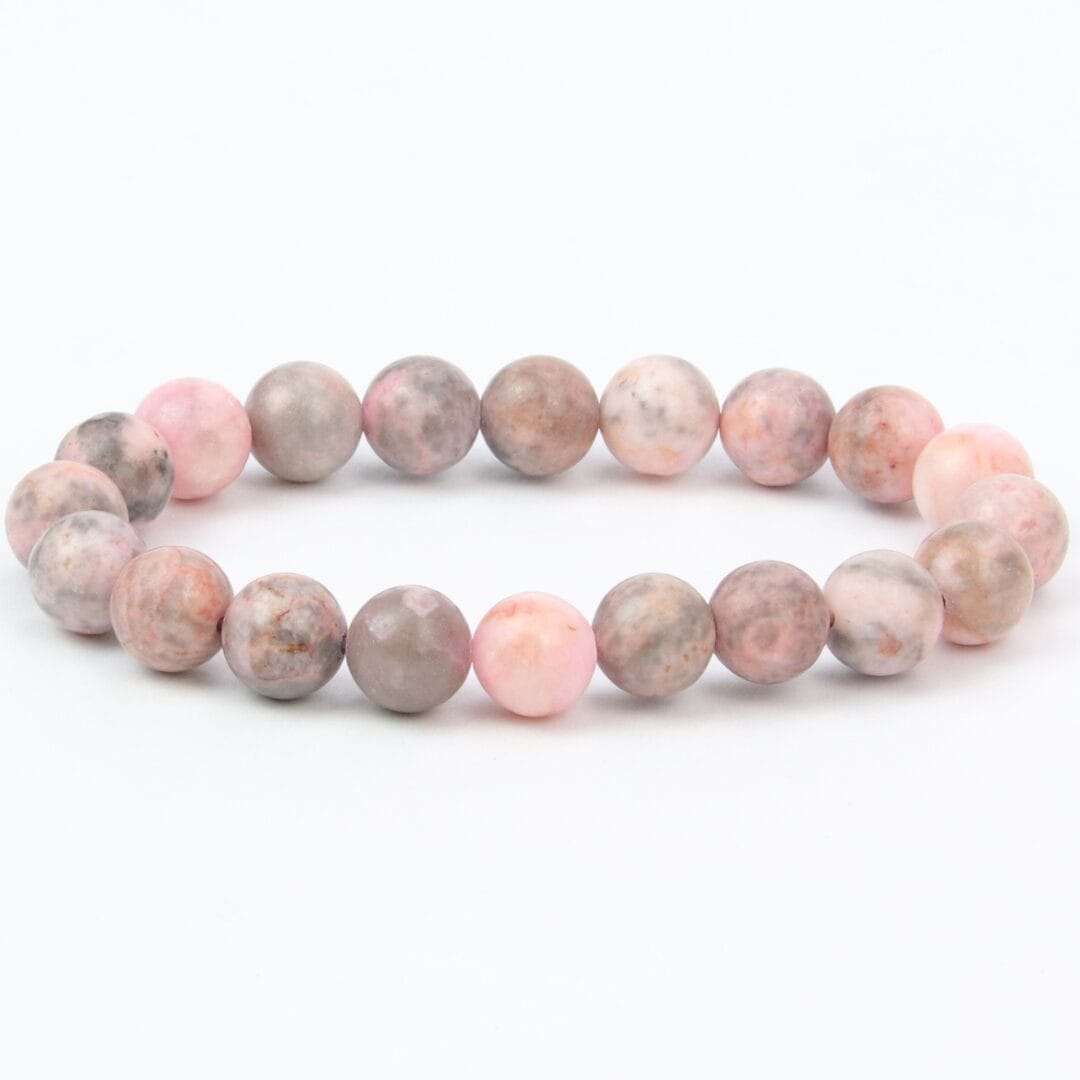 Bracelet en Jaspe Rose 10mm