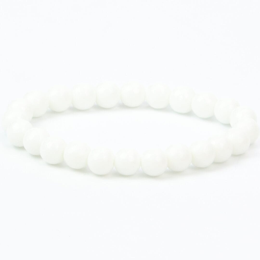 Bracelet en Quartz Blanc 8mm
