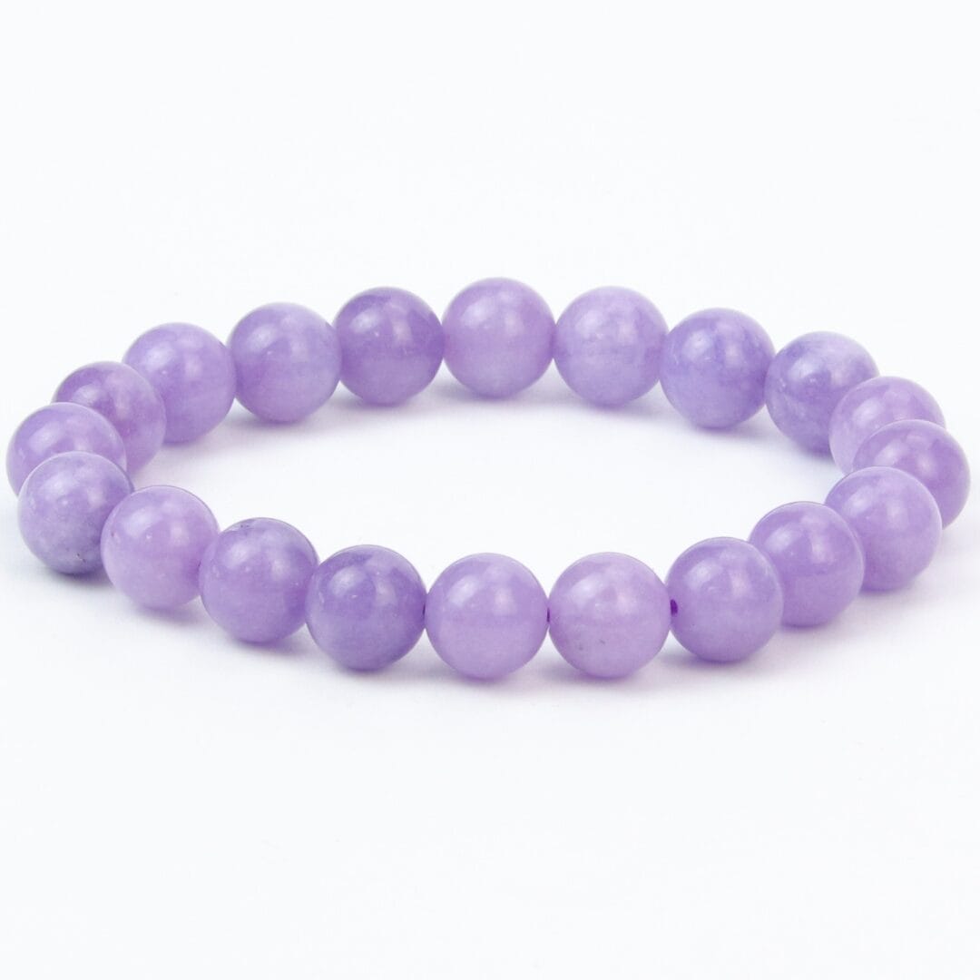Bracelet en Jade Violet 10mm