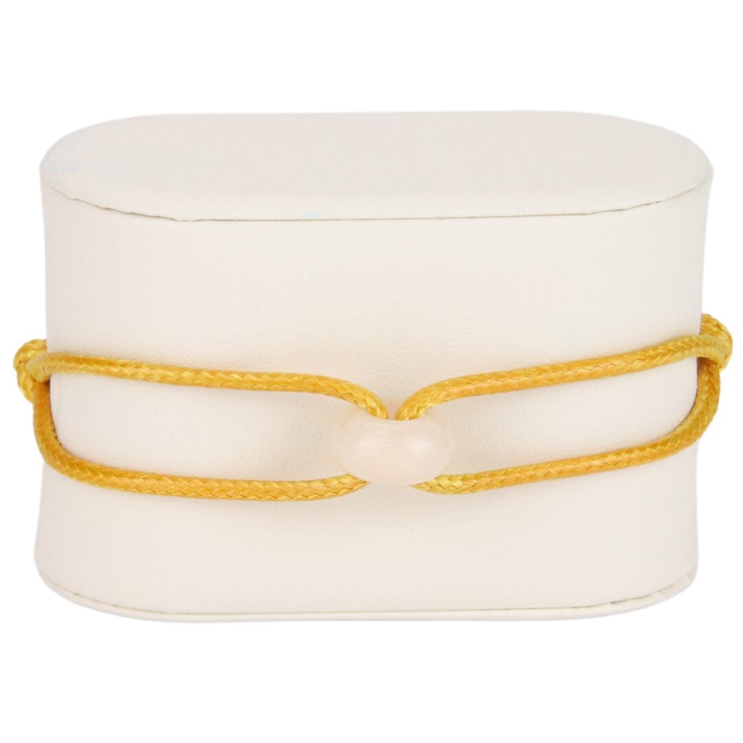 Bracelet Cordon Jaune avec Perle Ivoire