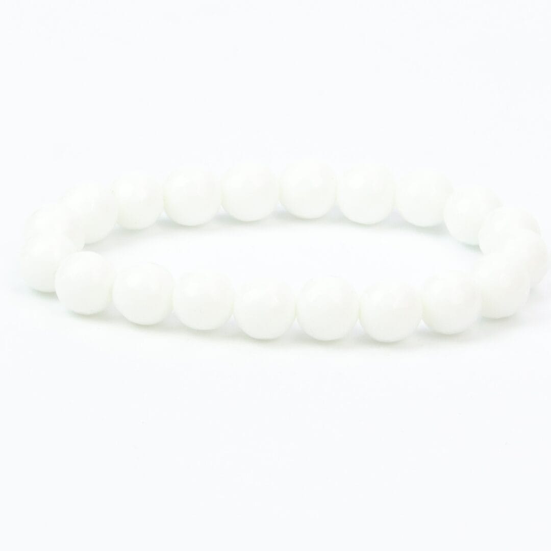 Bracelet en Quartz Blanc 10mm