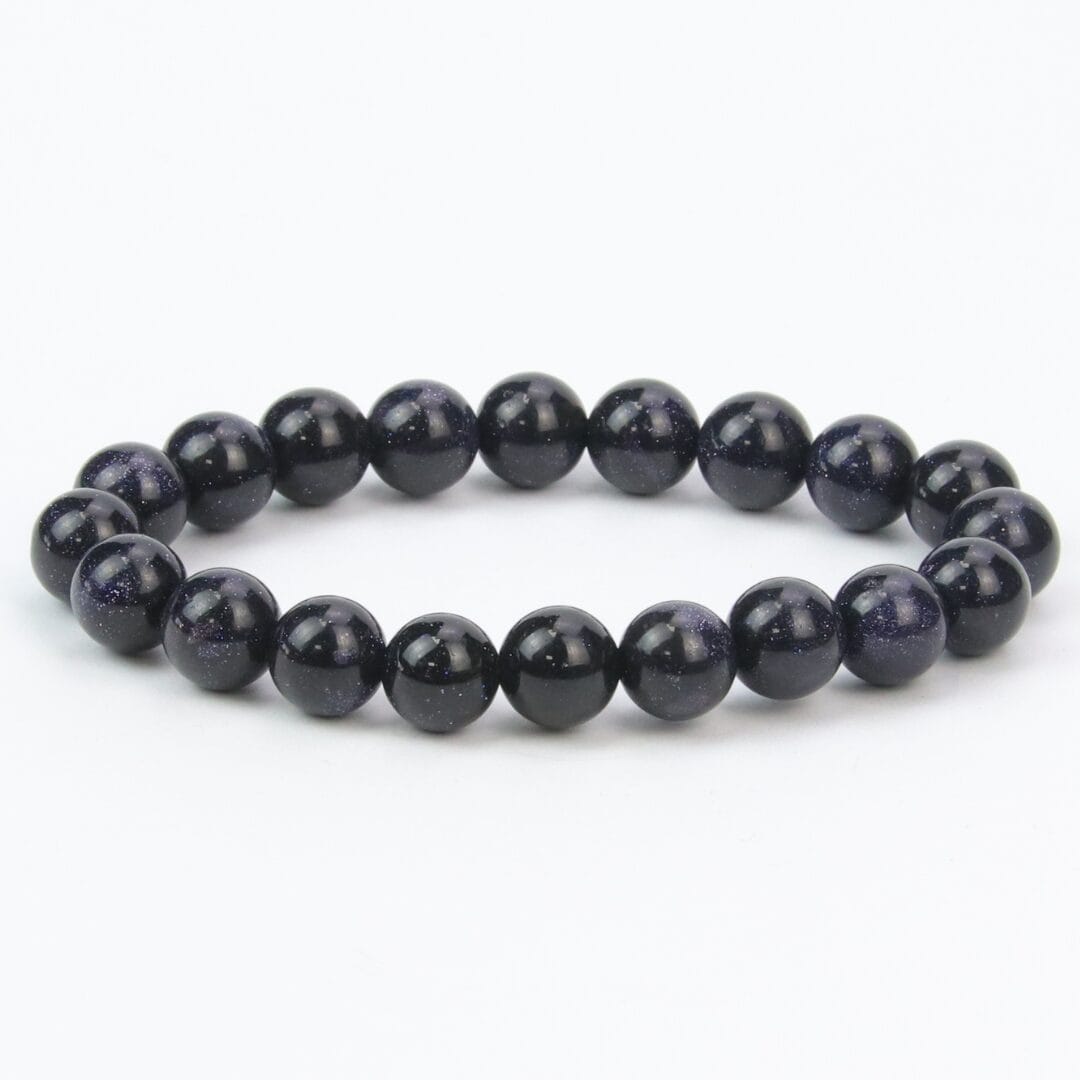 Bracelet en Pierre Naturelle Sable Bleu 10mm