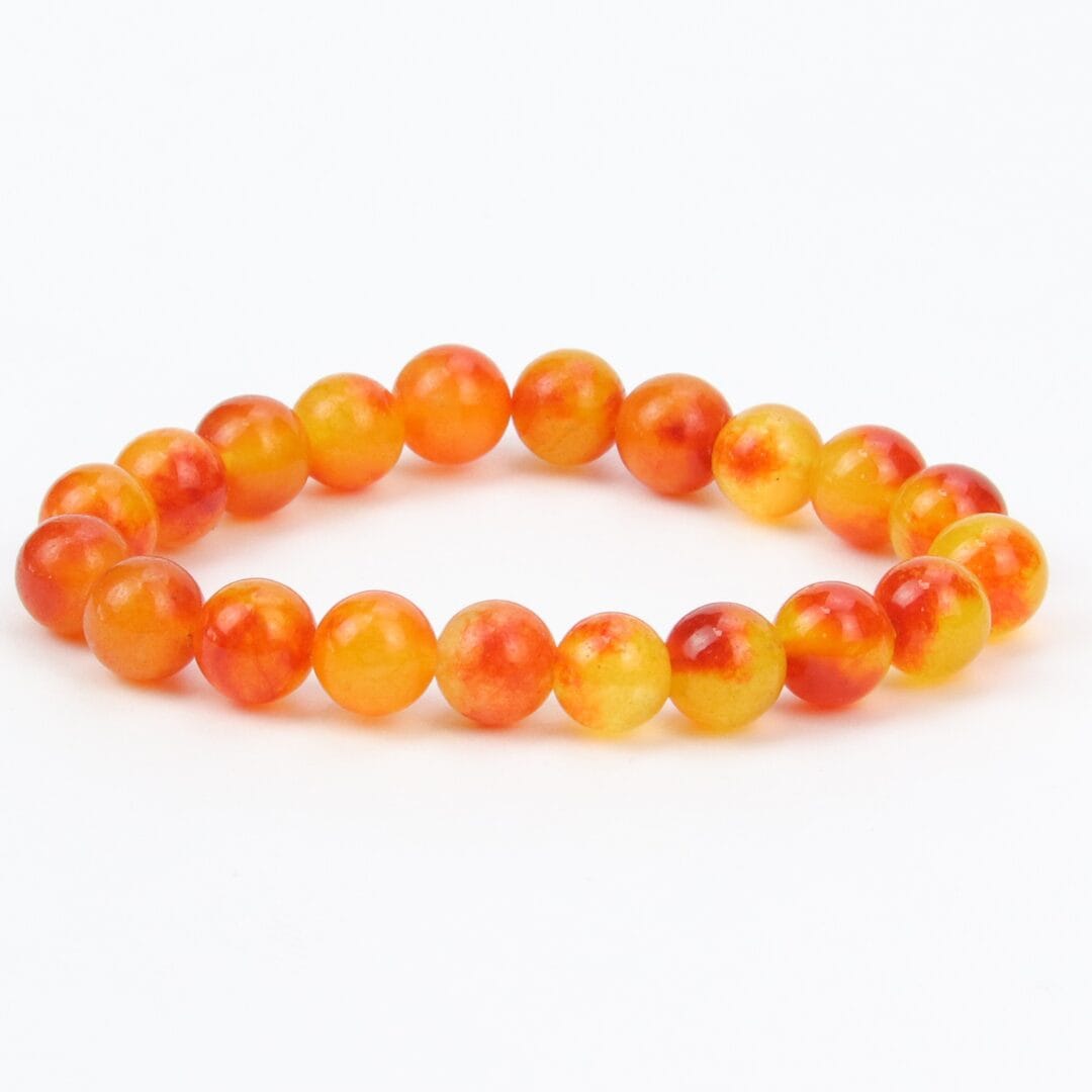 Bracelet en Agate Feu 10mm