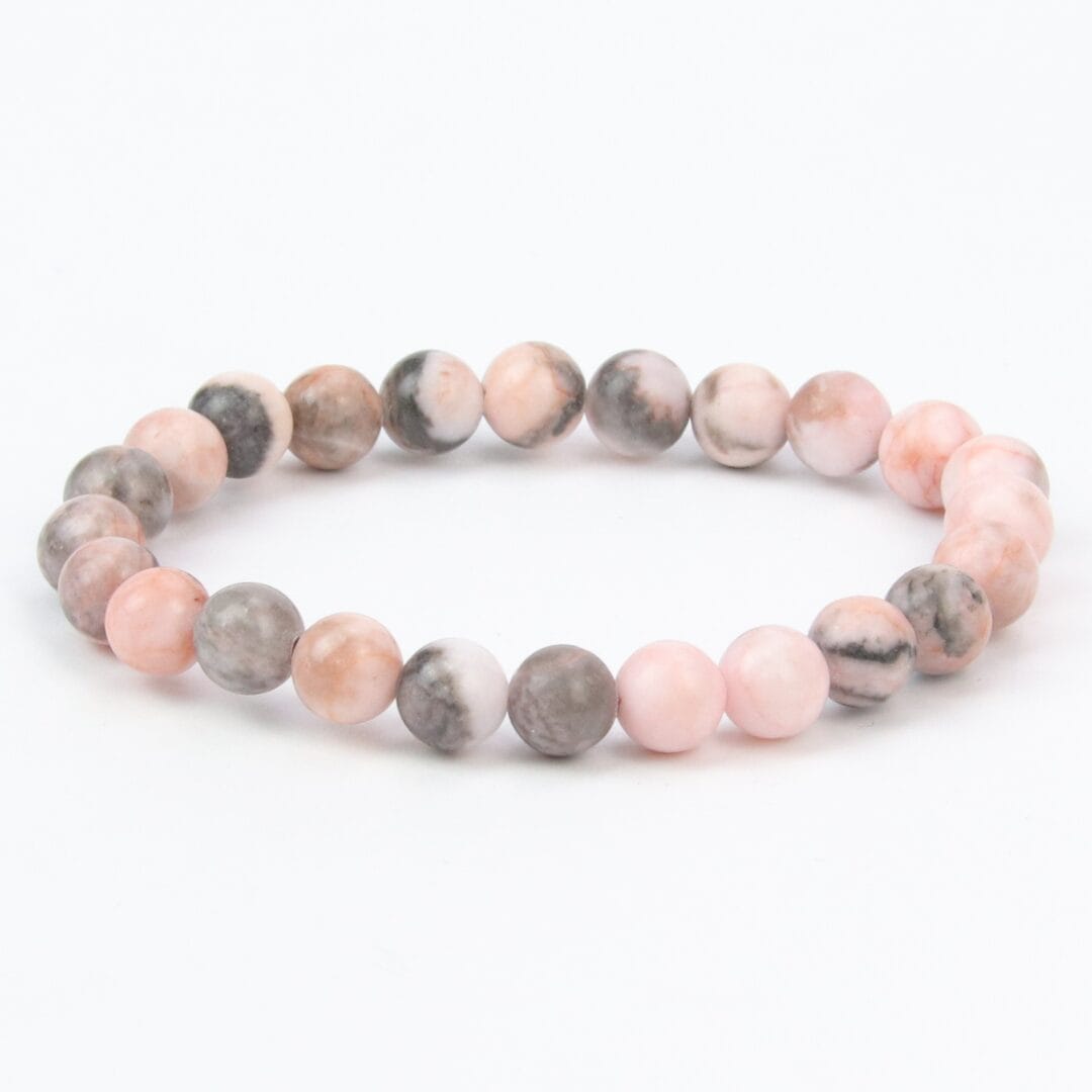 Bracelet en Pierre Naturelle Rhodonite Rose 8mm
