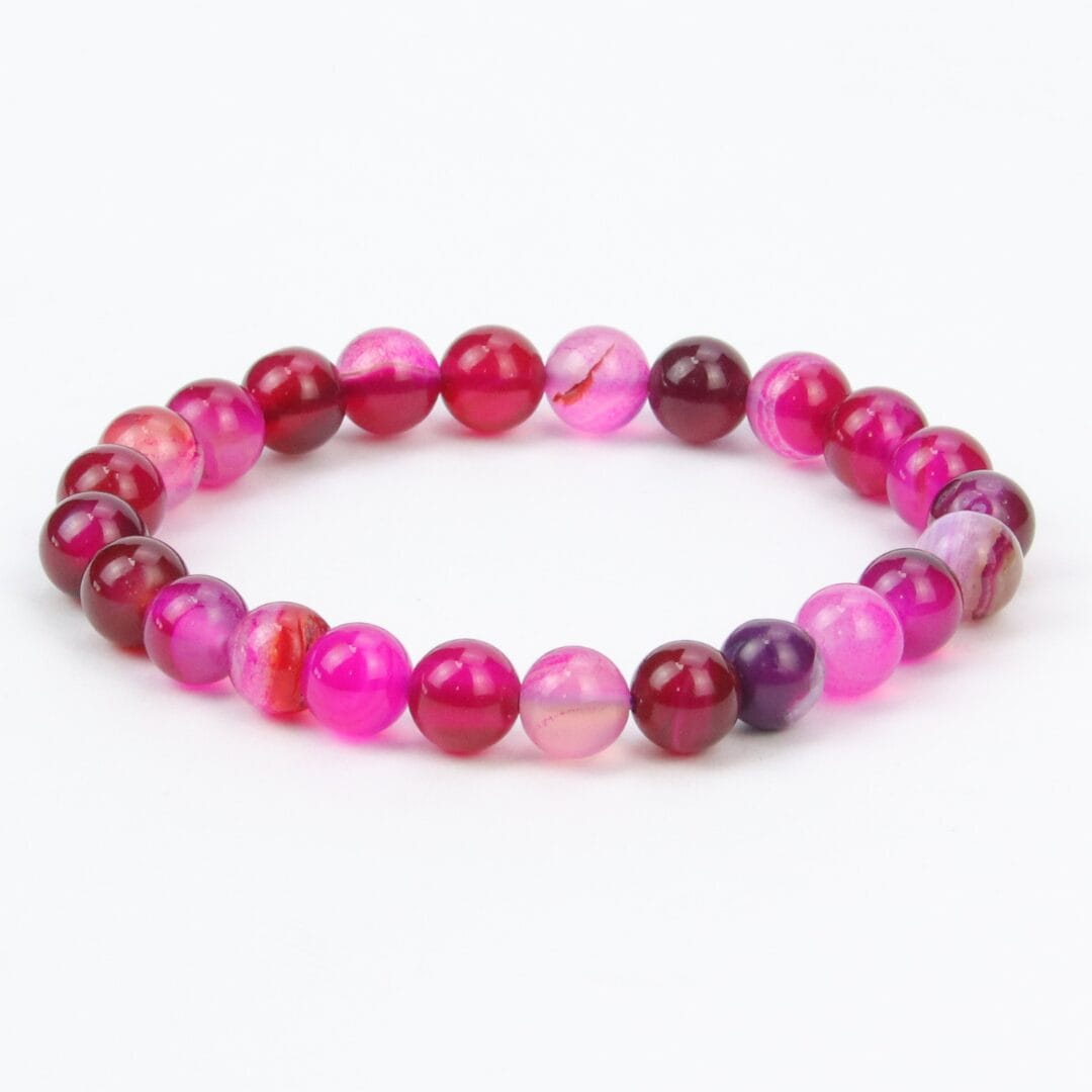 Bracelet en Agate Rose 8mm